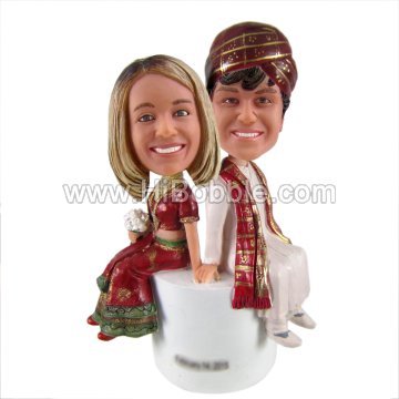 India wedding cake topper bobblehead Custom Bobbleheads From Your Photos