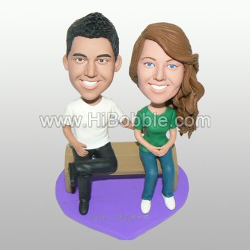 Happy couple Custom Bobbleheads From Your Photos