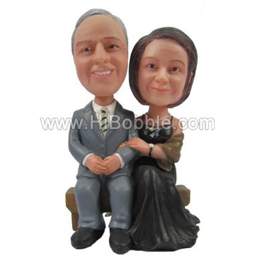 Old Couples Custom Bobbleheads From Your Photos
