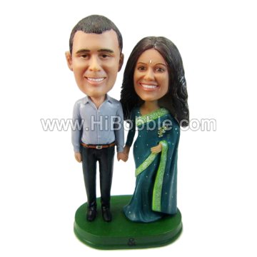 Wedding Indian Couple Custom Bobbleheads From Your Photos