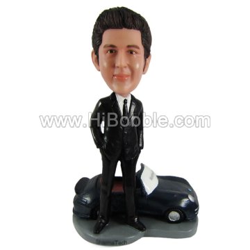 Man and a car Custom Bobbleheads From Your Photos