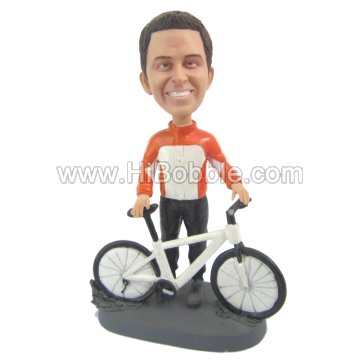 Male Biker Custom Bobbleheads From Your Photos