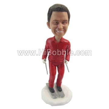Skier Custom Bobbleheads From Your Photos