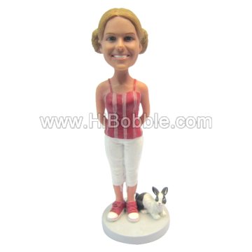Casual Female Custom Bobbleheads From Your Photos