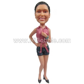 Casual Lady Custom Bobbleheads From Your Photos