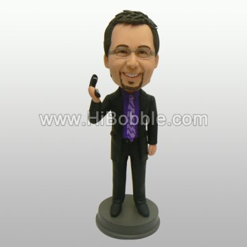 Executive busy on phone   bobblehead Custom Bobbleheads From Your Photos