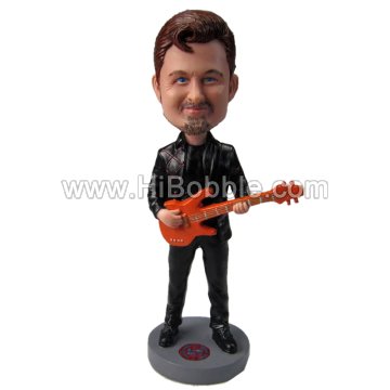 Bassist Male Bobblehead / Bassist Male Cake Topper Custom Bobbleheads From Your Photos
