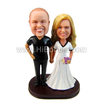 Wedding Couple Custom Bobbleheads From Your Photos