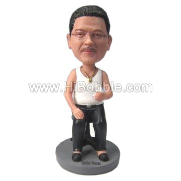 Beer Male on chair Custom Bobbleheads From Your Photos
