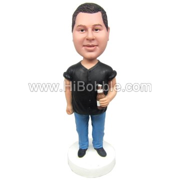 Beer Male Bobblehead doll / Beer Male Custom Made Cake Topper Custom Bobbleheads From Your Photos
