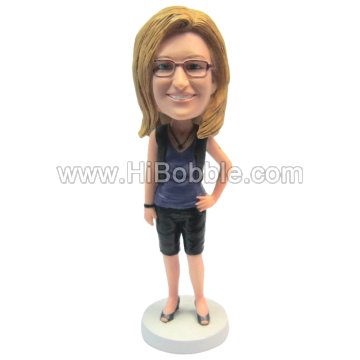 Casual Female Custom Bobbleheads From Your Photos