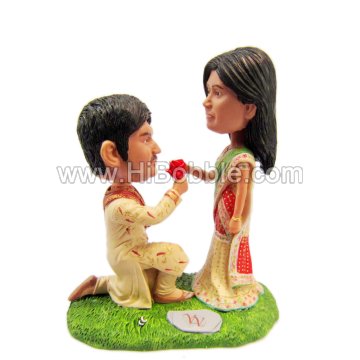 Wedding Indian Couple Custom Bobbleheads From Your Photos