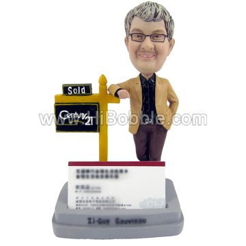 Business card holder Custom Bobbleheads From Your Photos